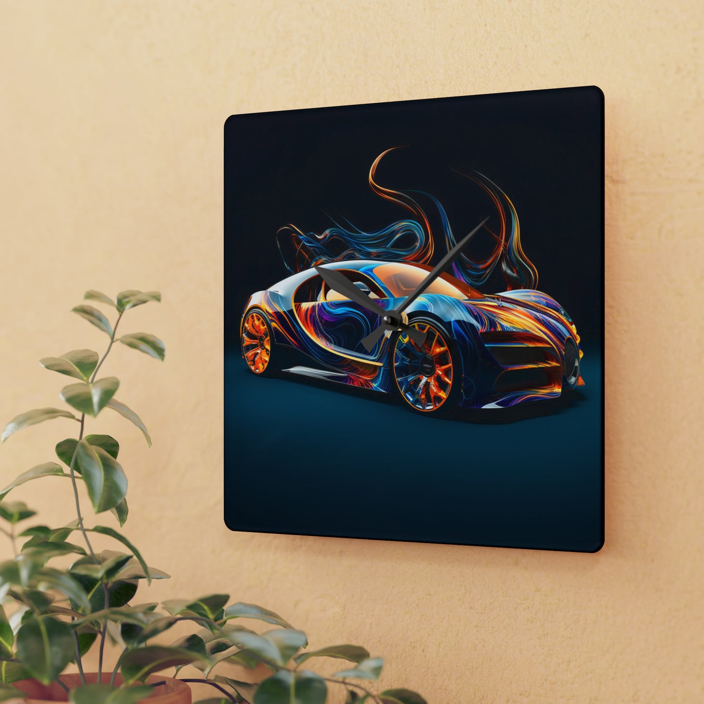 Acrylic Wall Clock Bugatti Abstract Flair 2