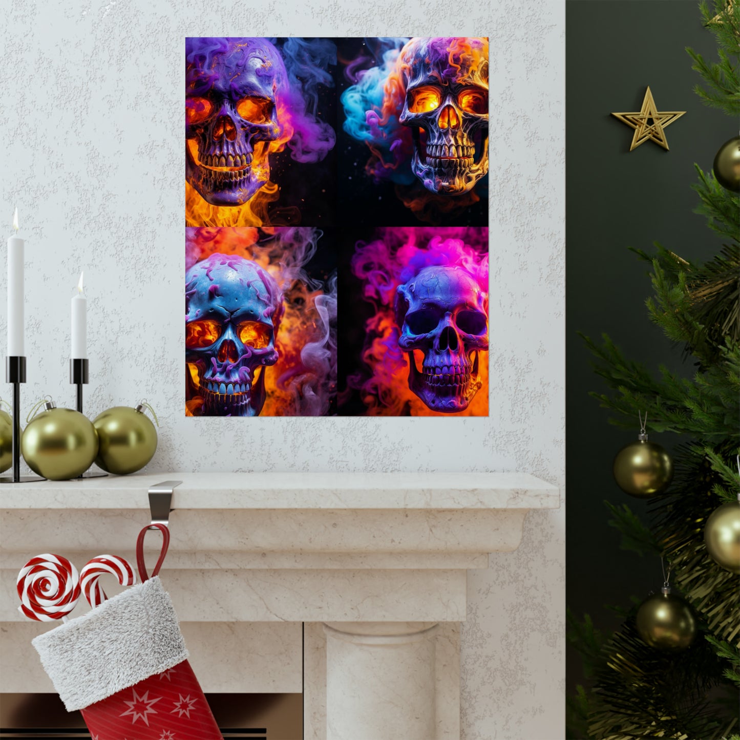 Premium Matte Vertical Posters Macro Skull 5