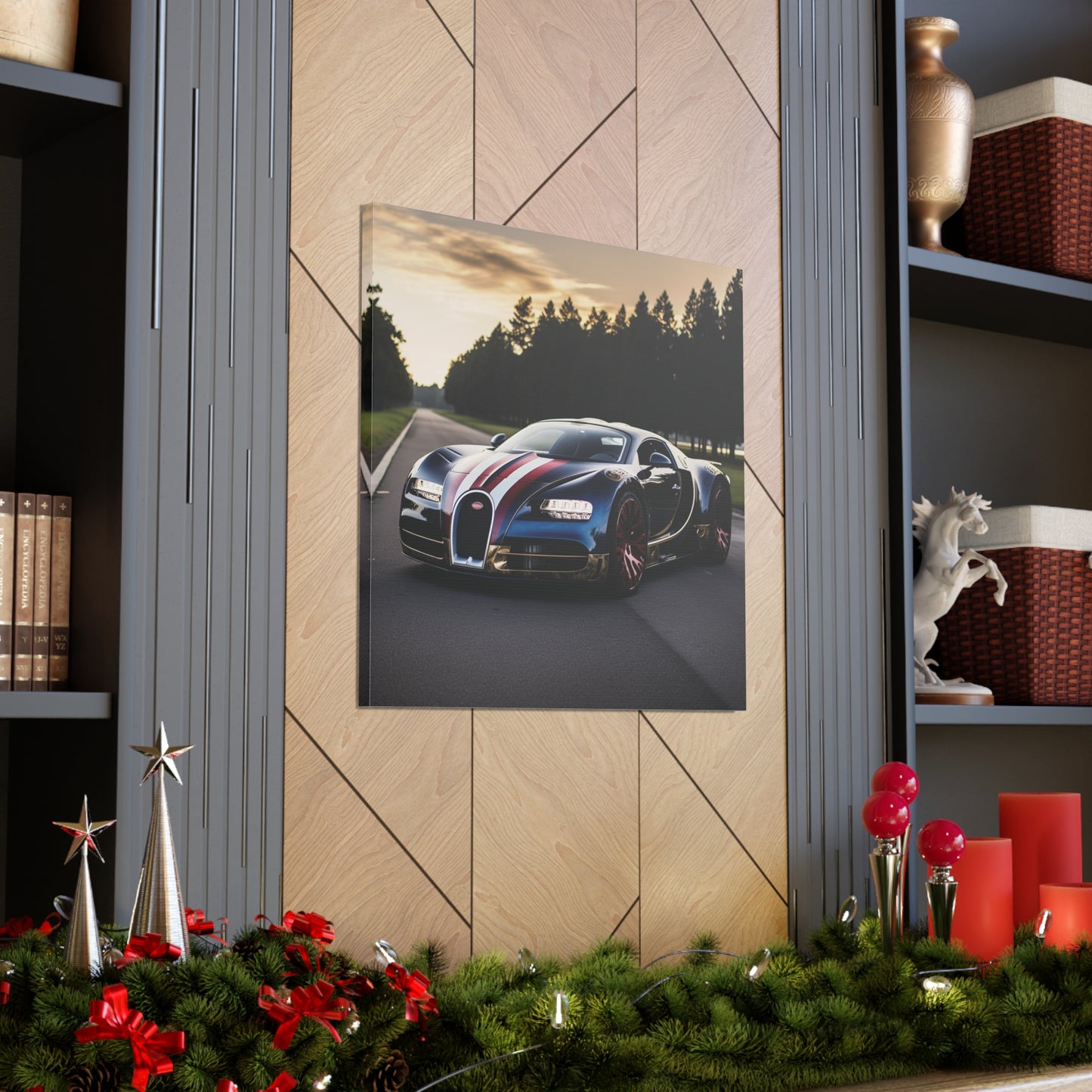 Canvas Gallery Wraps Bugatti Flag American 1