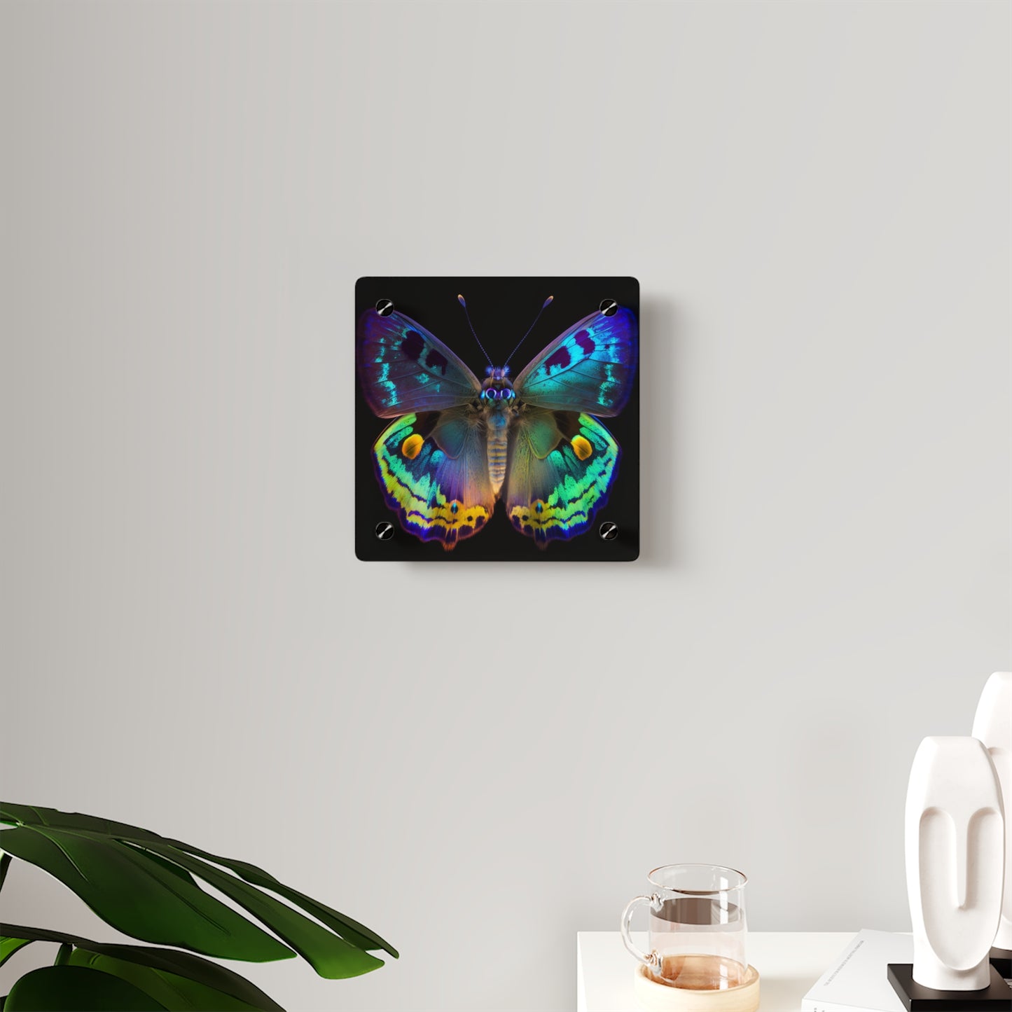 Acrylic Wall Art Panels Neon Hue Butterfly 4