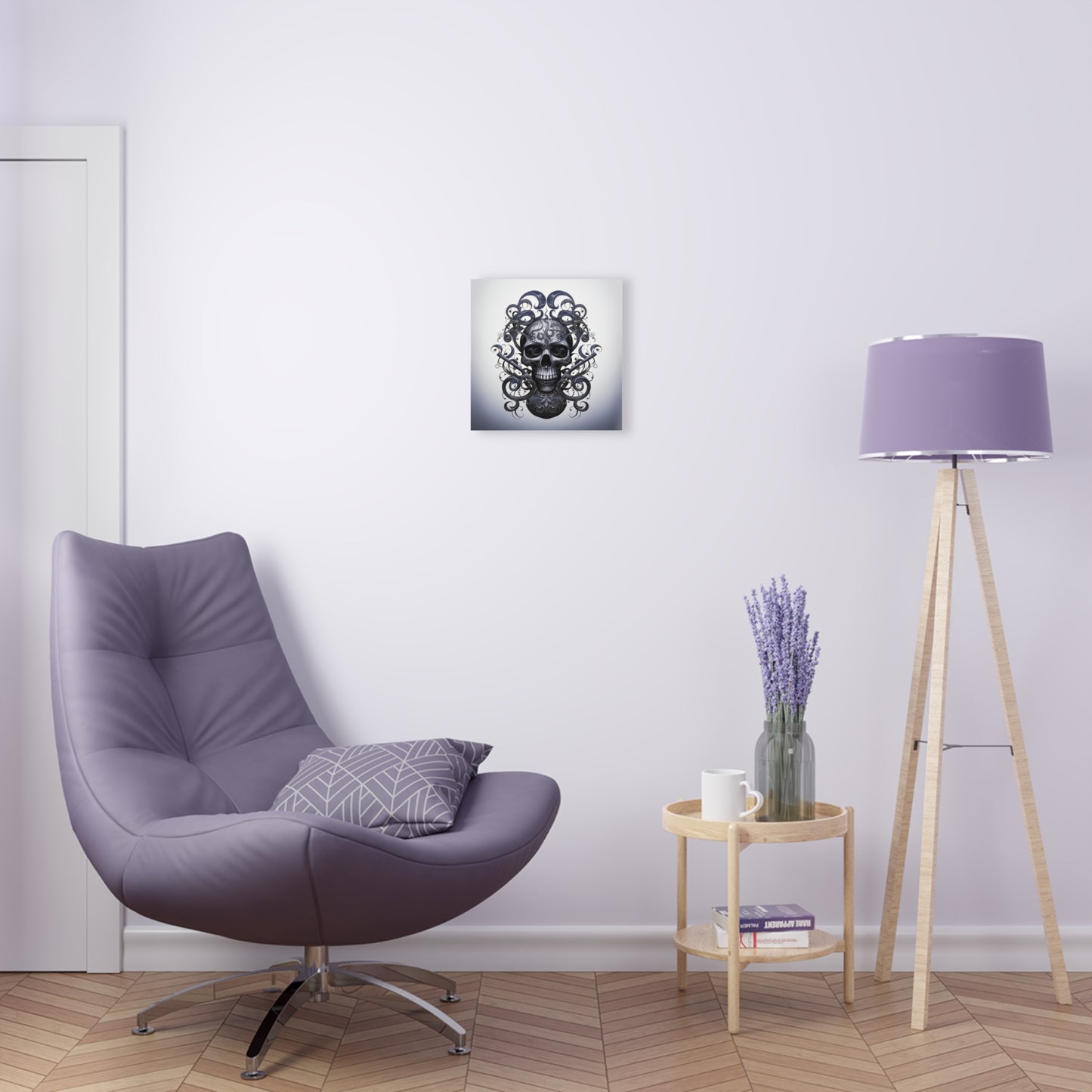 Acrylic Prints Skull Treble Clef 1