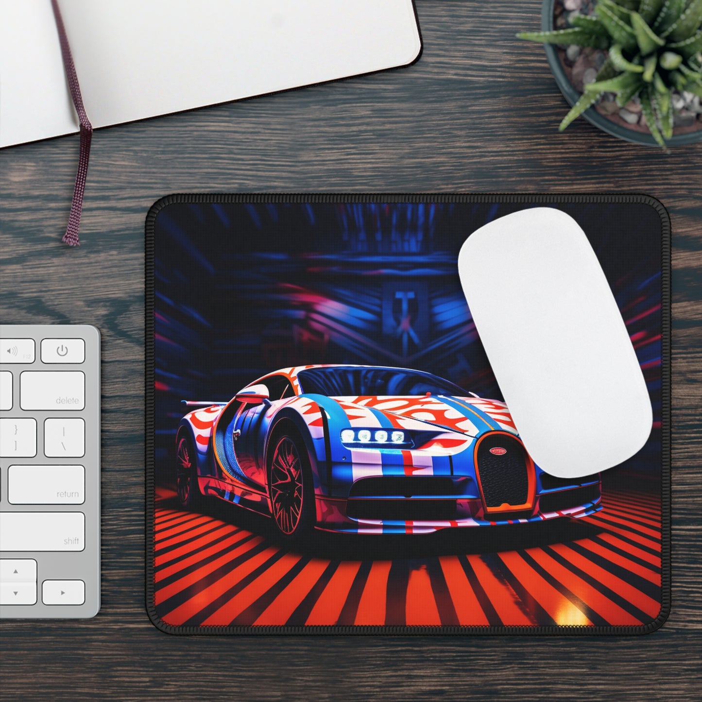 Gaming Mouse Pad  Macro Bugatti American Flag 1