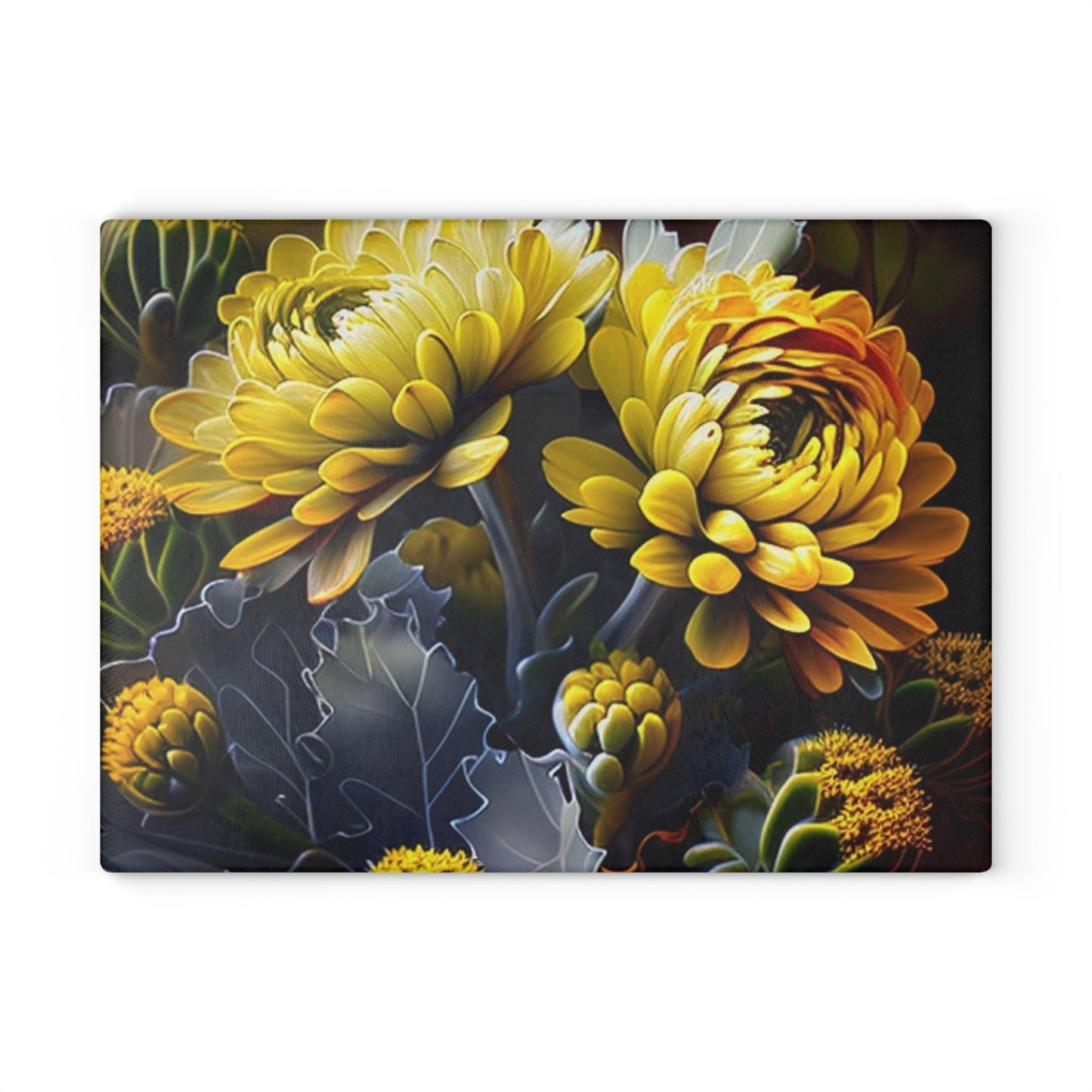 Glass Cutting Board Yellow Hermosas Flores Amarillas 1