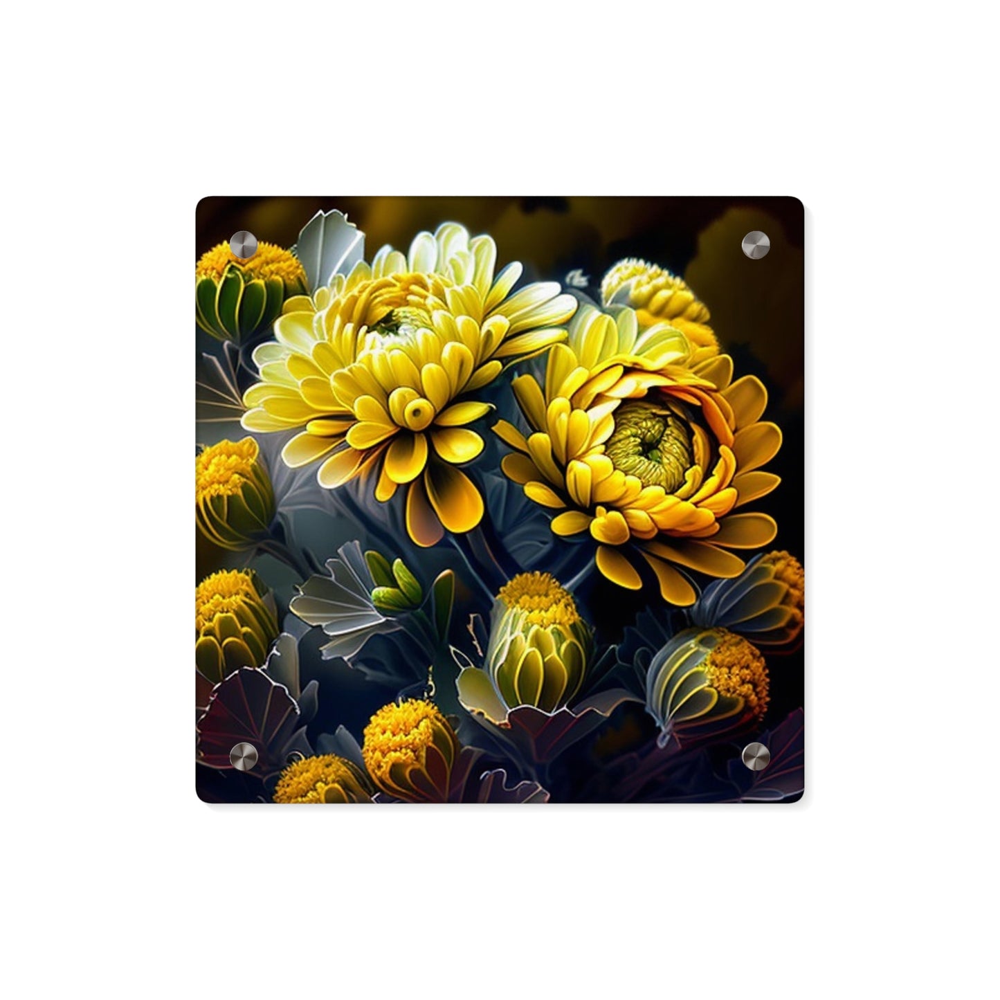 Acrylic Wall Art Panels Yellow Hermosas Flores Amarillas 4