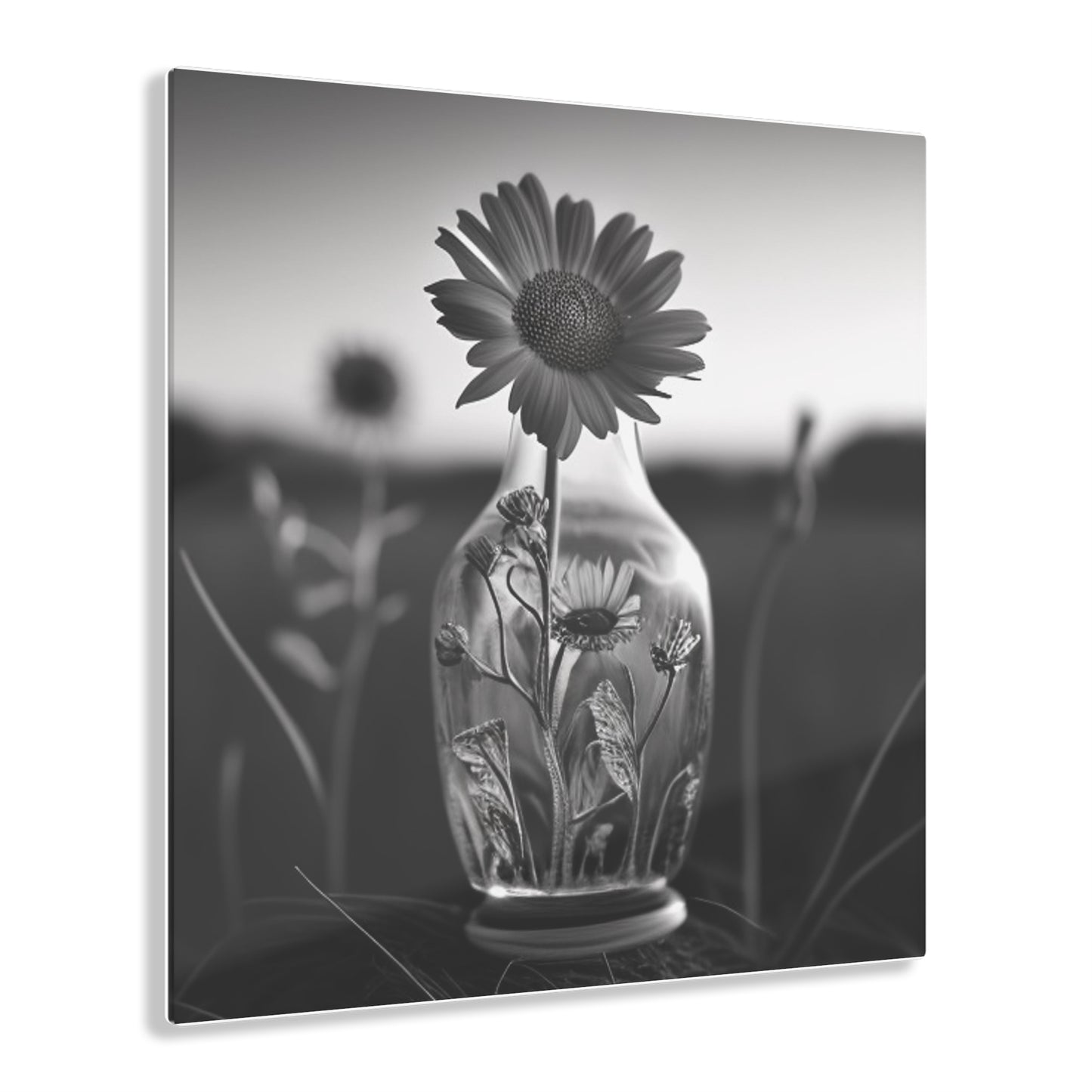 Acrylic Prints Yellw Sunflower in a vase 2