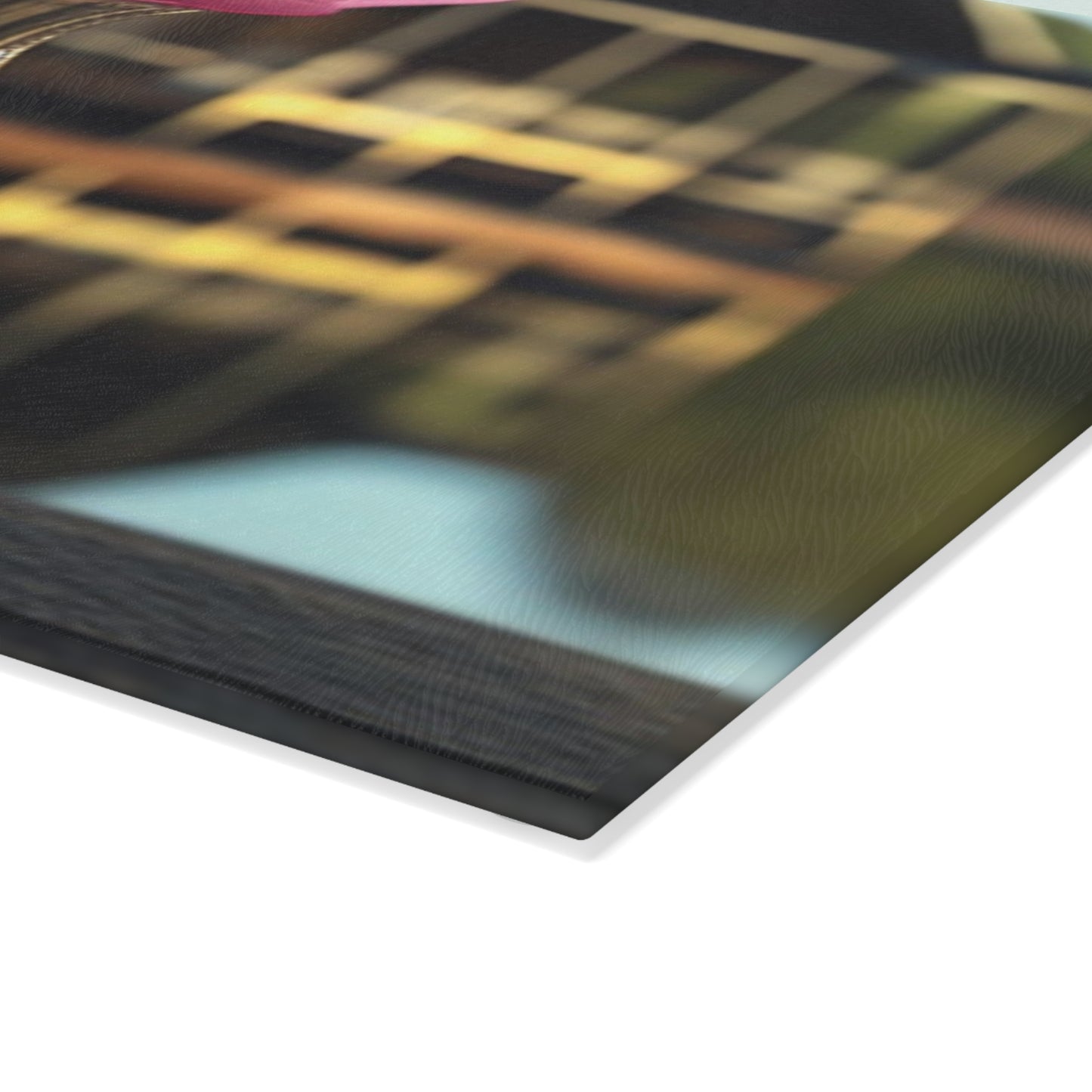 Glass Cutting Board Magnolia in a Glass vase 4