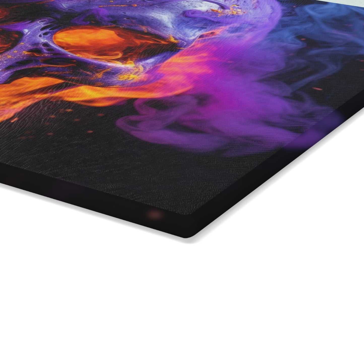 Glass Cutting Board Macro Skull 1