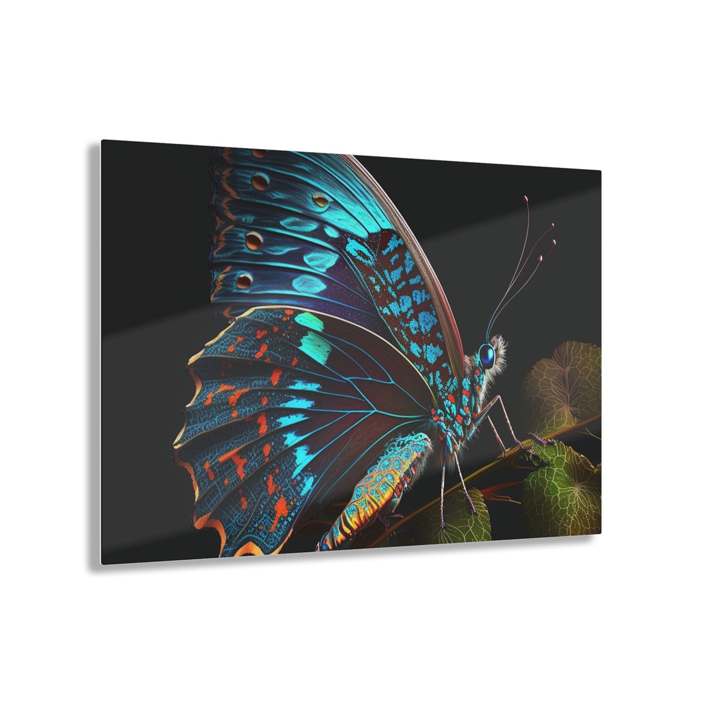 Acrylic Prints Hue Neon Butterfly 2