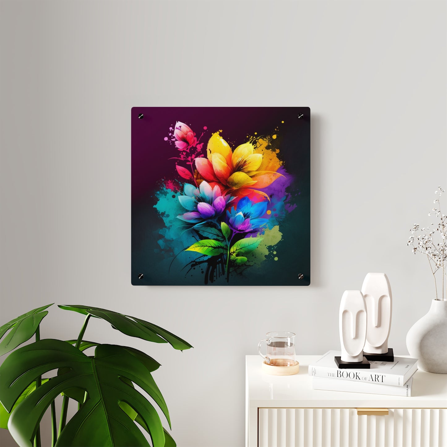 Acrylic Wall Art Panels Bright Spring Flowers 3