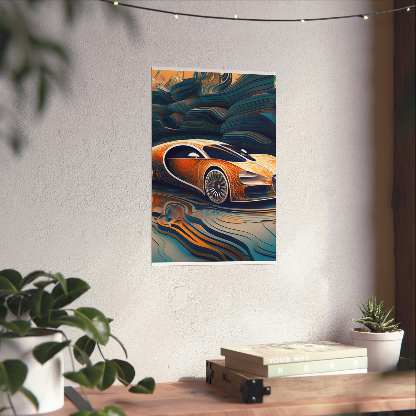 Premium Matte Vertical Posters Bugatti Abstract Flair 1