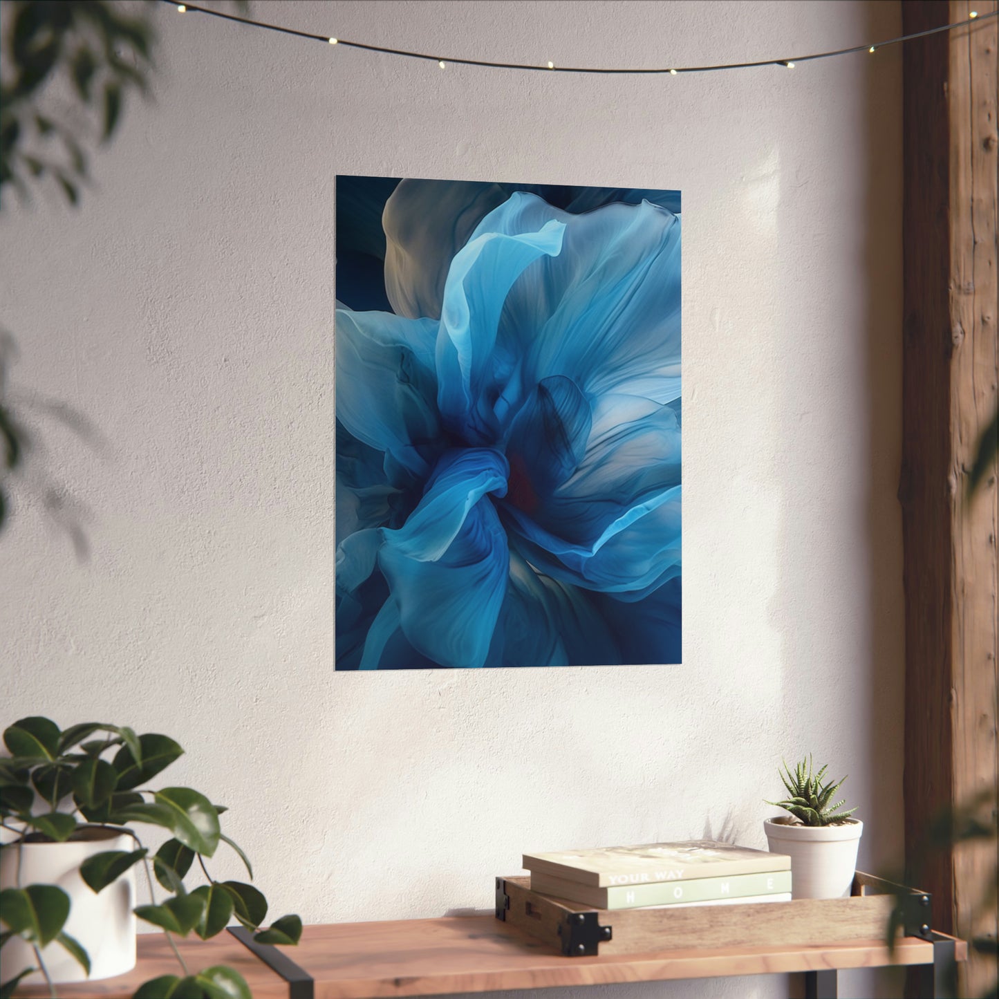 Premium Matte Vertical Posters Blue Tluip Abstract 2