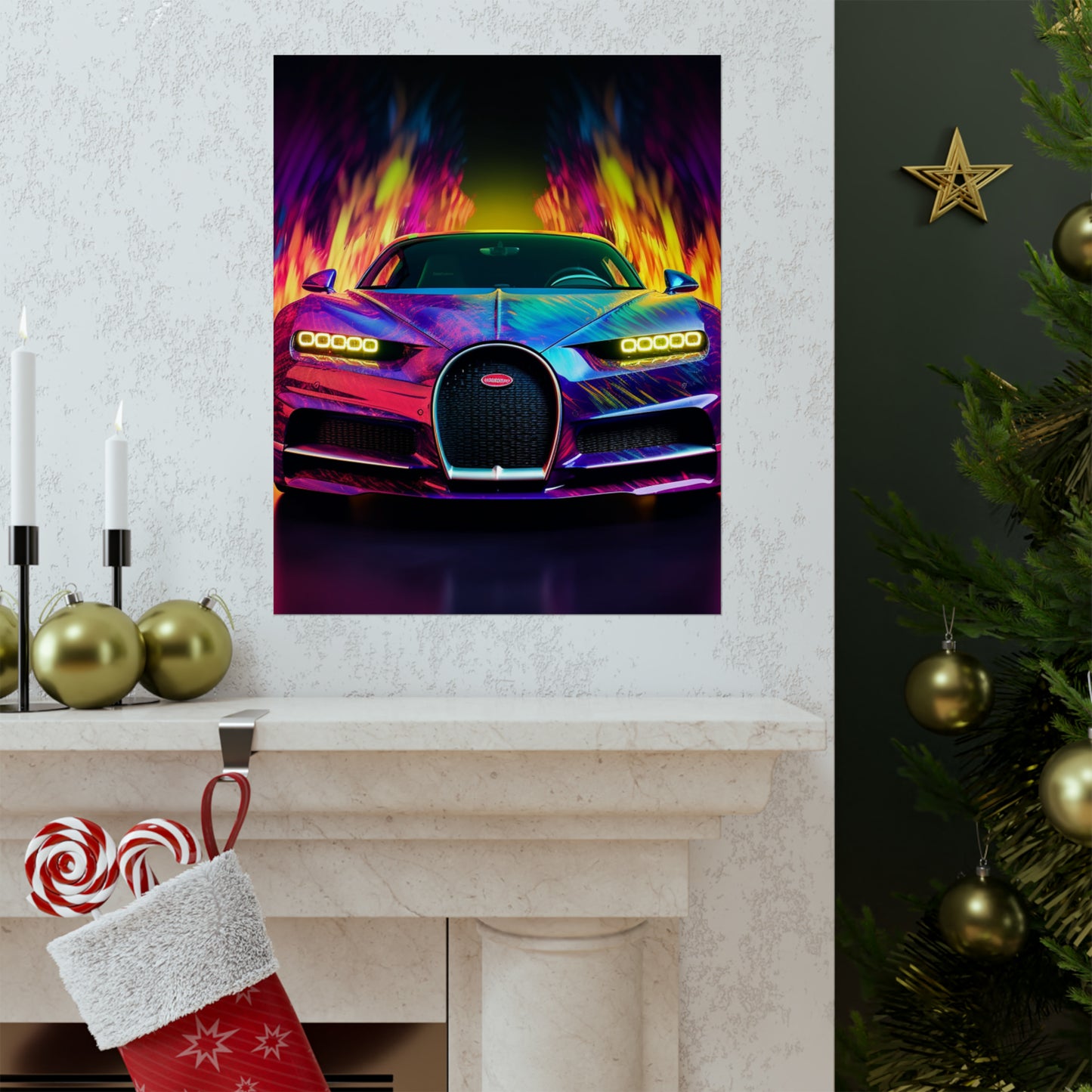 Premium Matte Vertical Posters Florescent Bugatti Flair 3