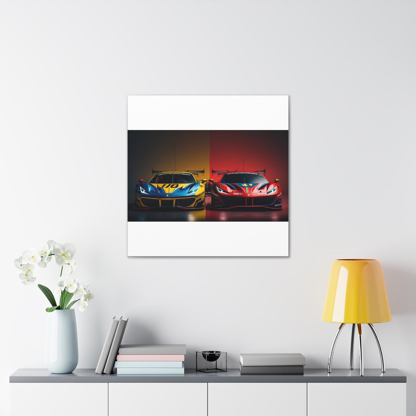 Canvas Gallery Wraps Ferrari Red Blue 3