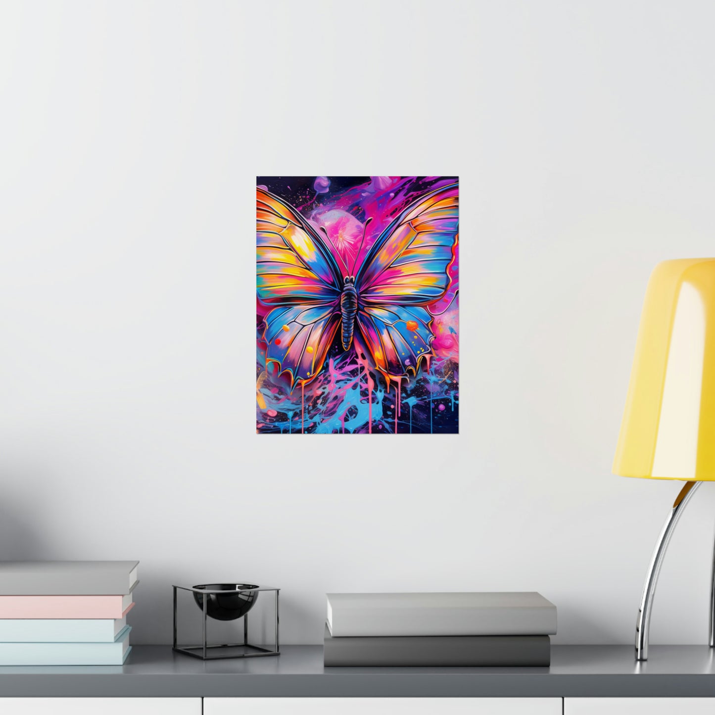 Premium Matte Vertical Posters Pink Butterfly Flair 3