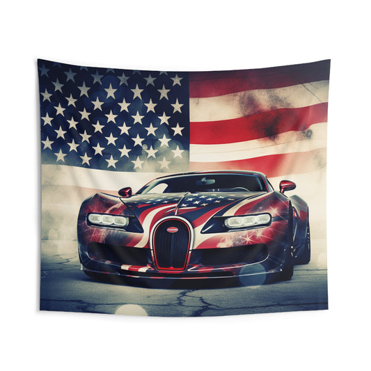 Indoor Wall Tapestries Abstract American Flag Background Bugatti 1