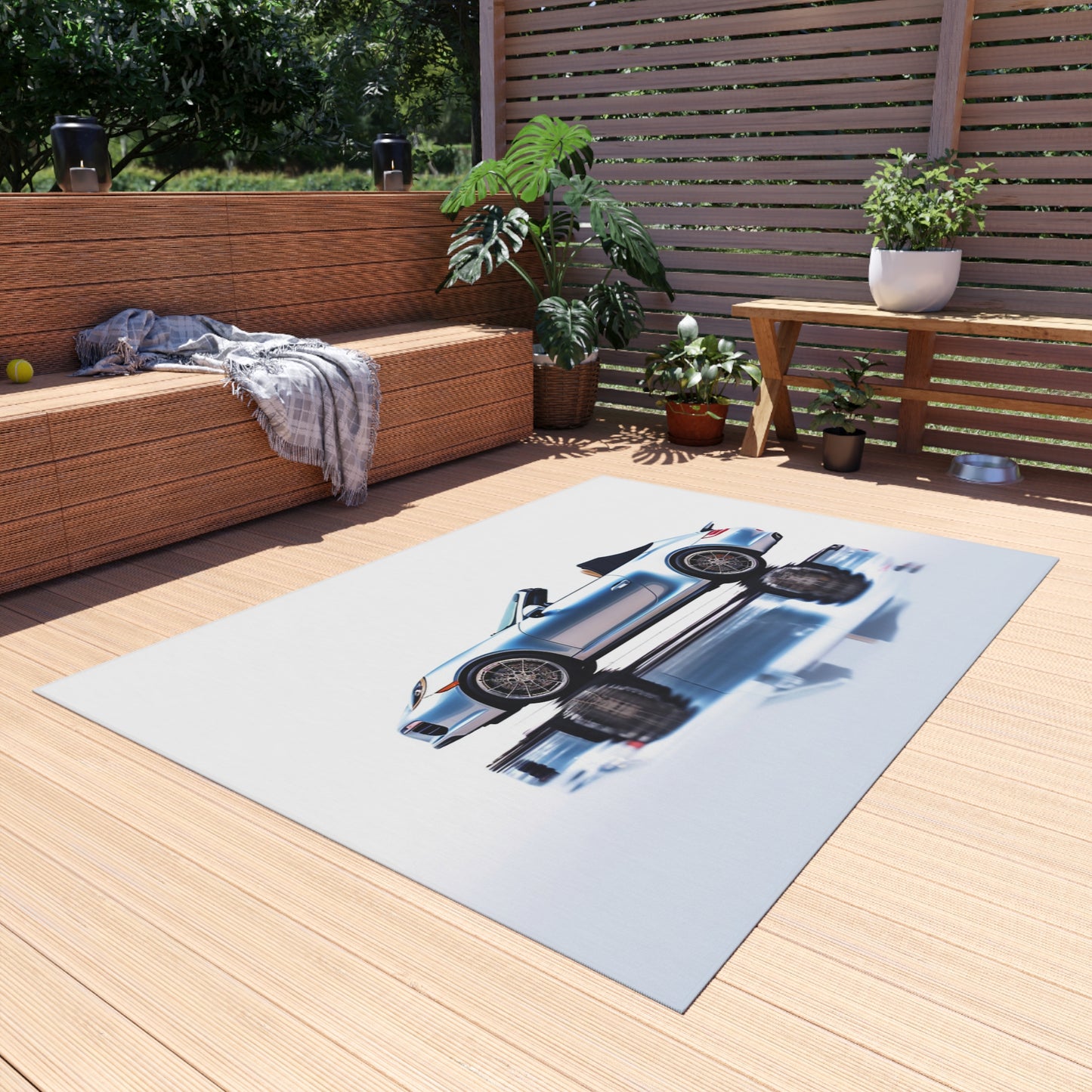 Outdoor Rug  911 Speedster on water 1