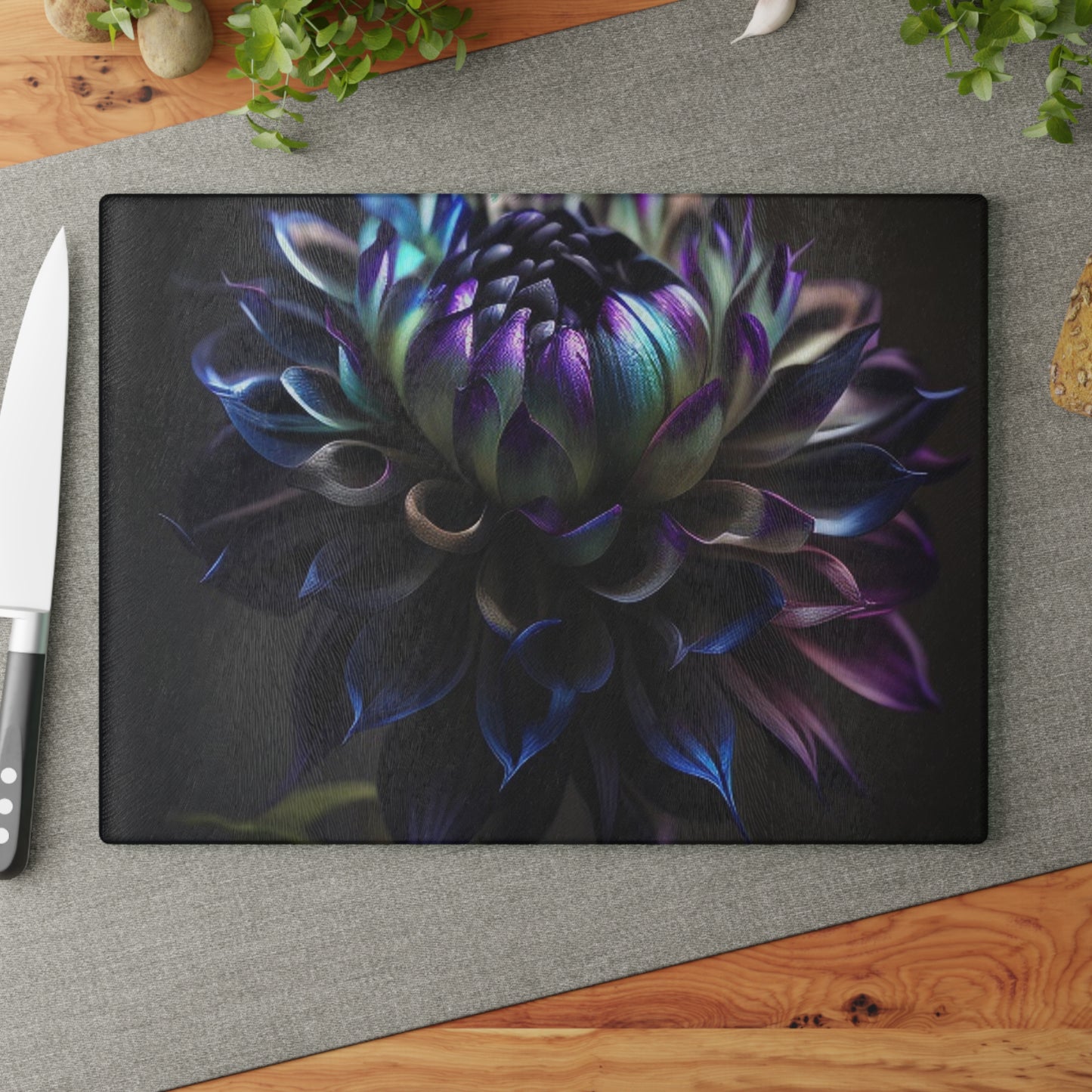 Glass Cutting Board Dahlia Purple 4