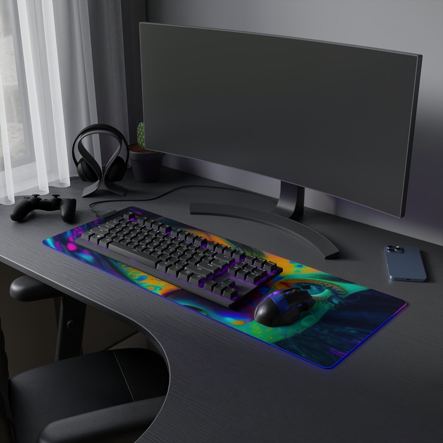 LED Gaming Mouse Pad Florescent Glow 3