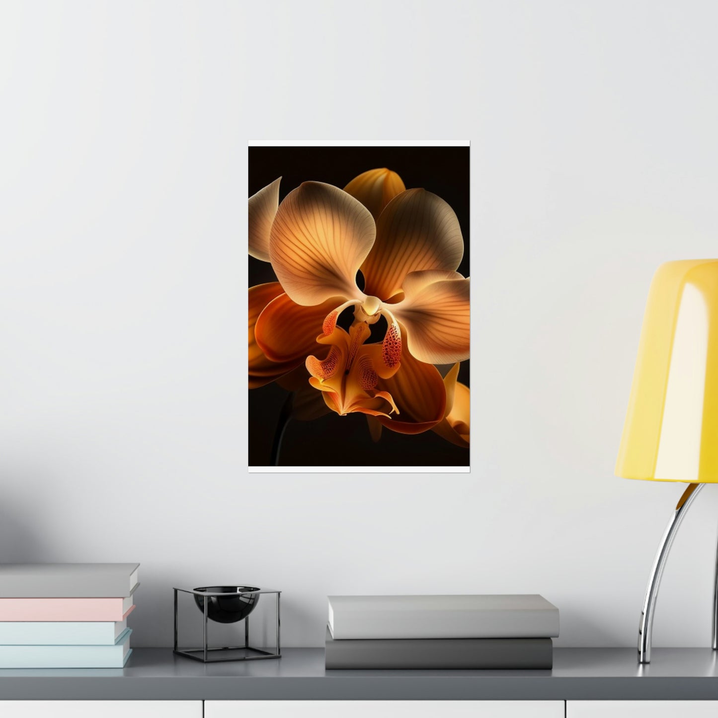 Premium Matte Vertical Posters Orange Orchid 2