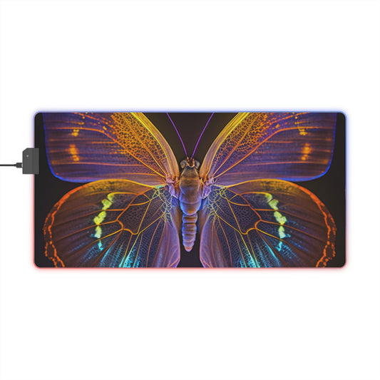 LED Gaming Mouse Pad Neon Butterfly Flair 2
