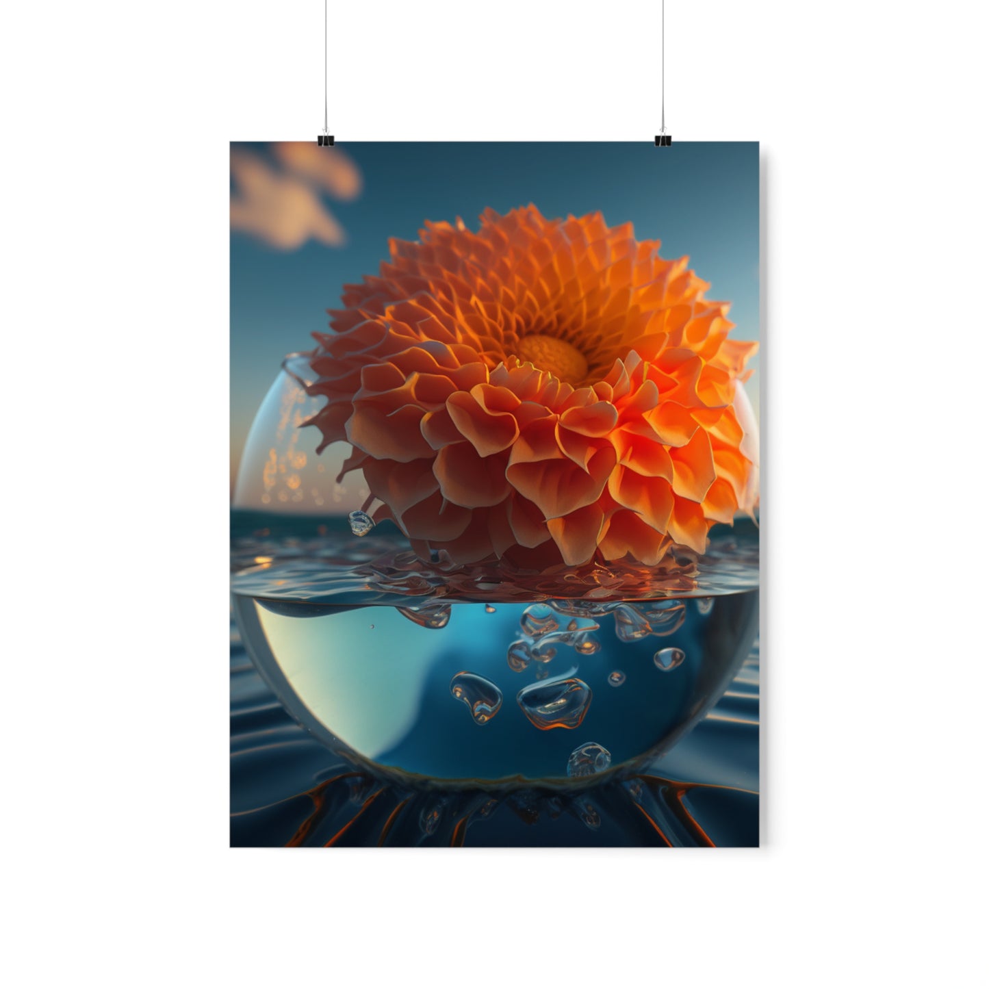 Premium Matte Vertical Posters Dahlia Orange 4