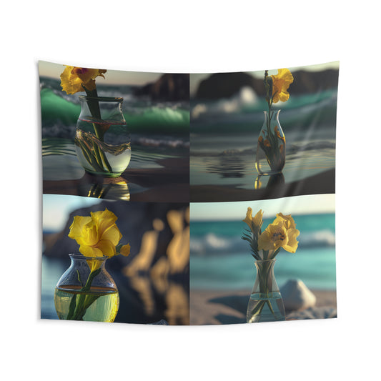 Indoor Wall Tapestries Yellow Gladiolus glass 5