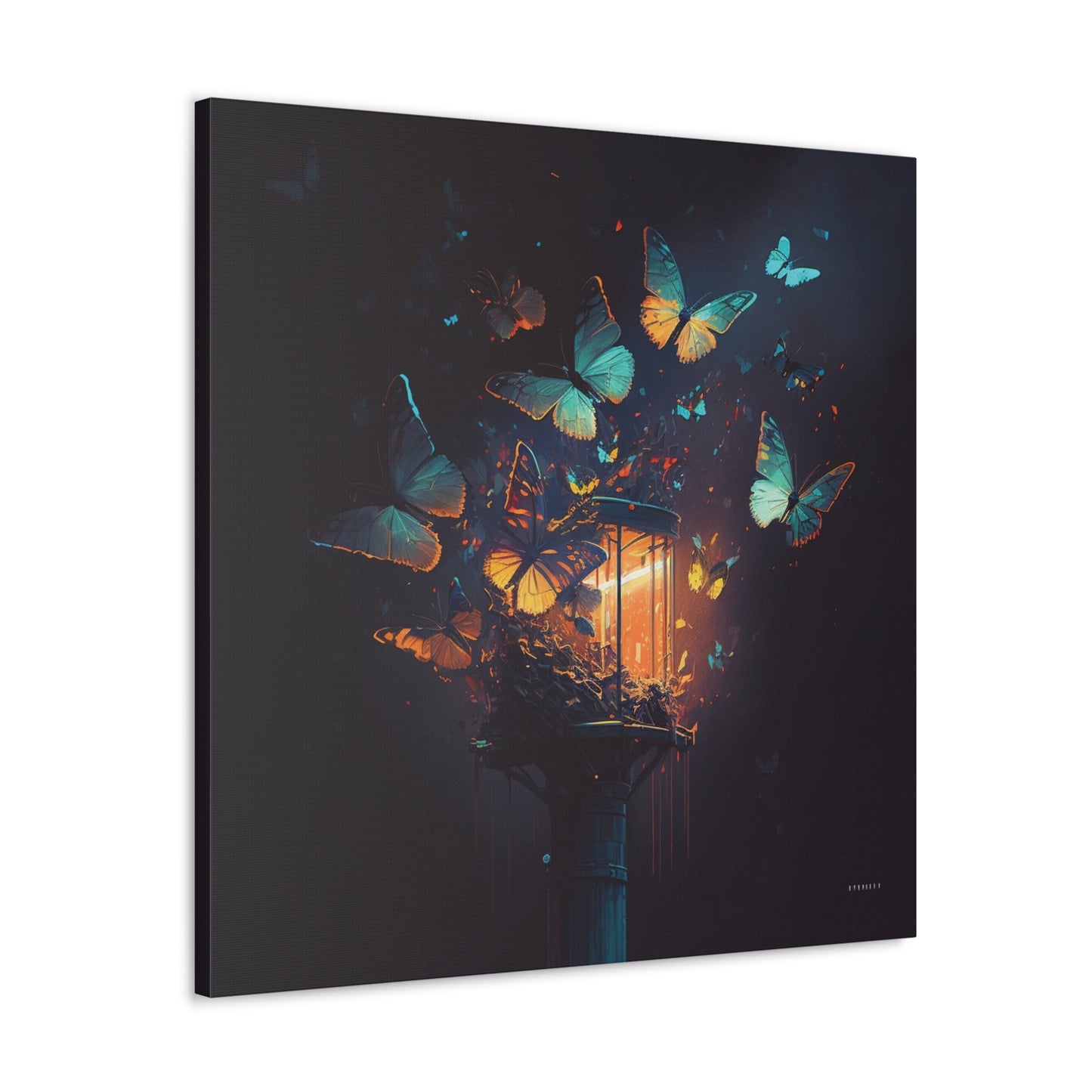 Canvas Gallery Wraps Street Light Butterfly 1