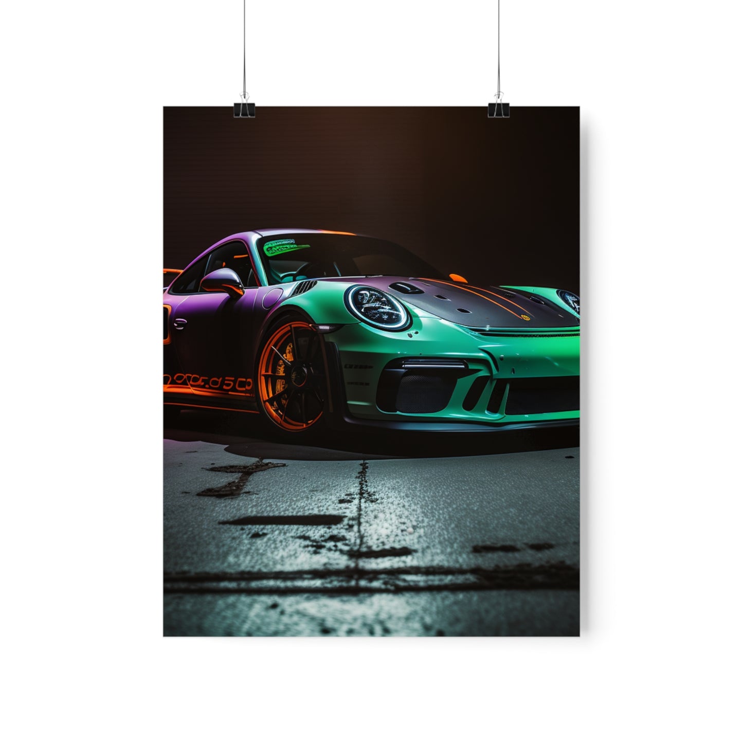 Premium Matte Vertical Posters Porsche Color 4