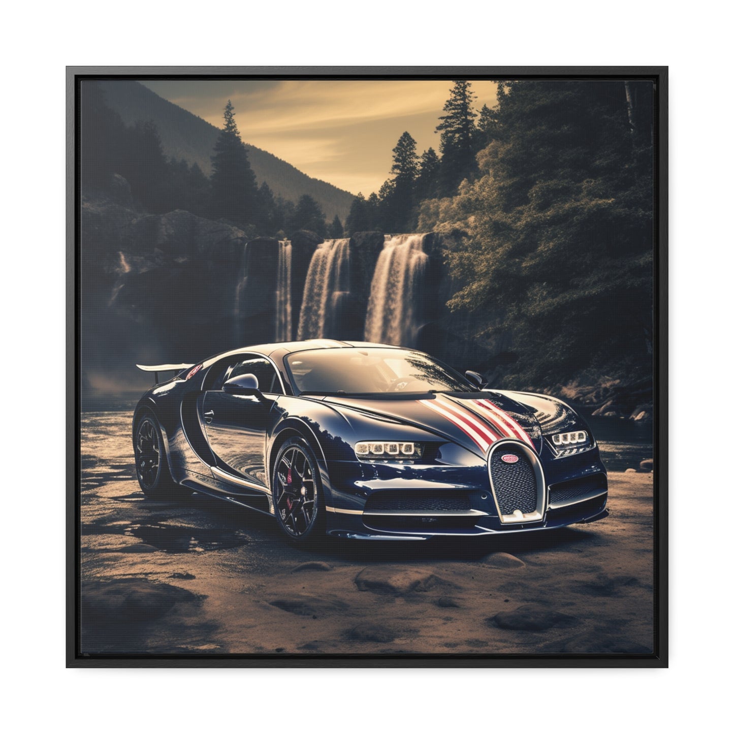 Gallery Canvas Wraps, Square Frame Bugatti Waterfall 2