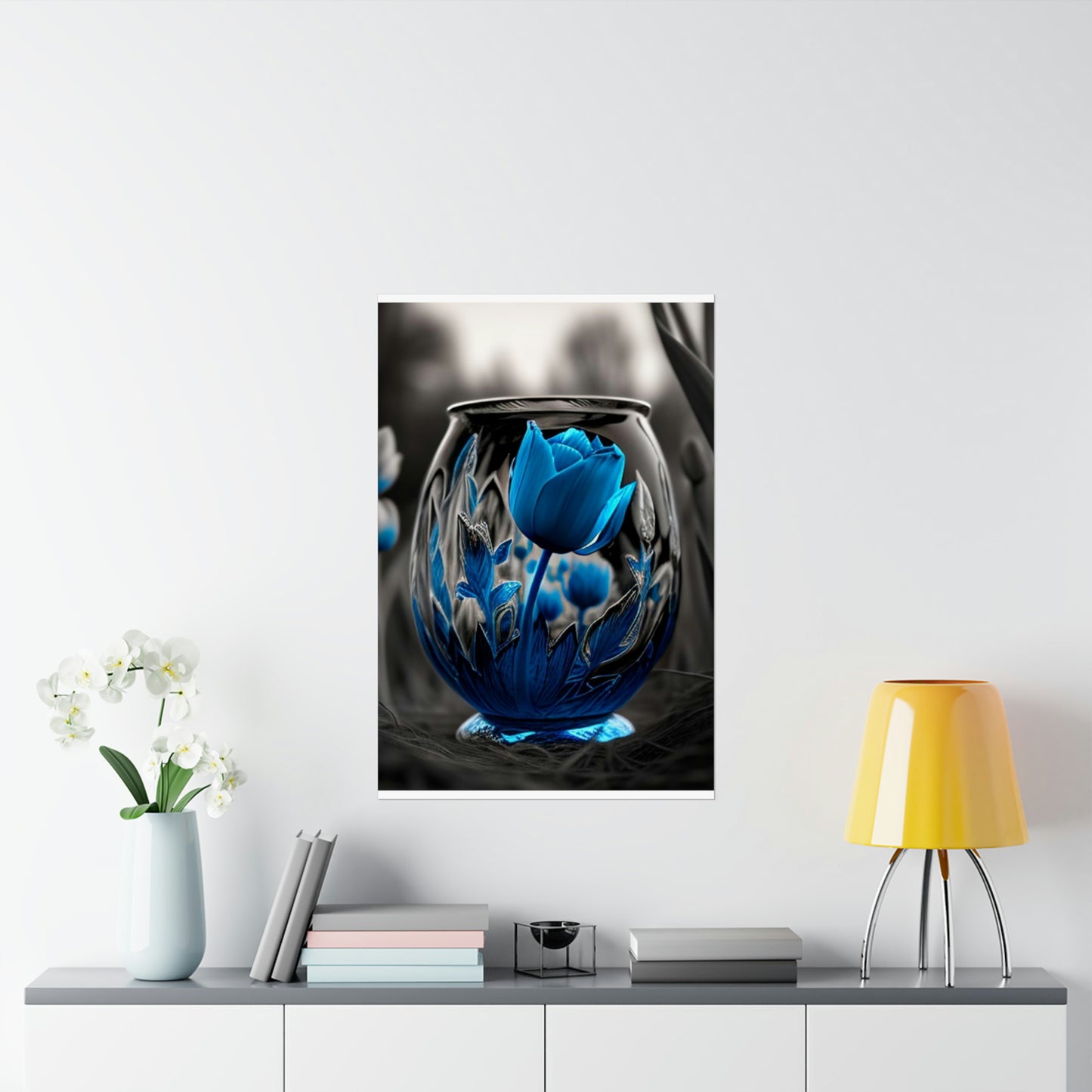 Premium Matte Vertical Posters Tulip Blue 2