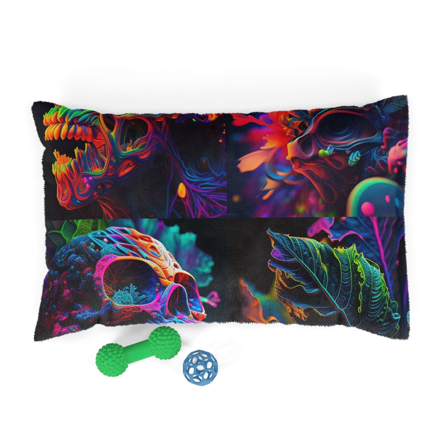 Pet Bed Florescent Skull Death 5