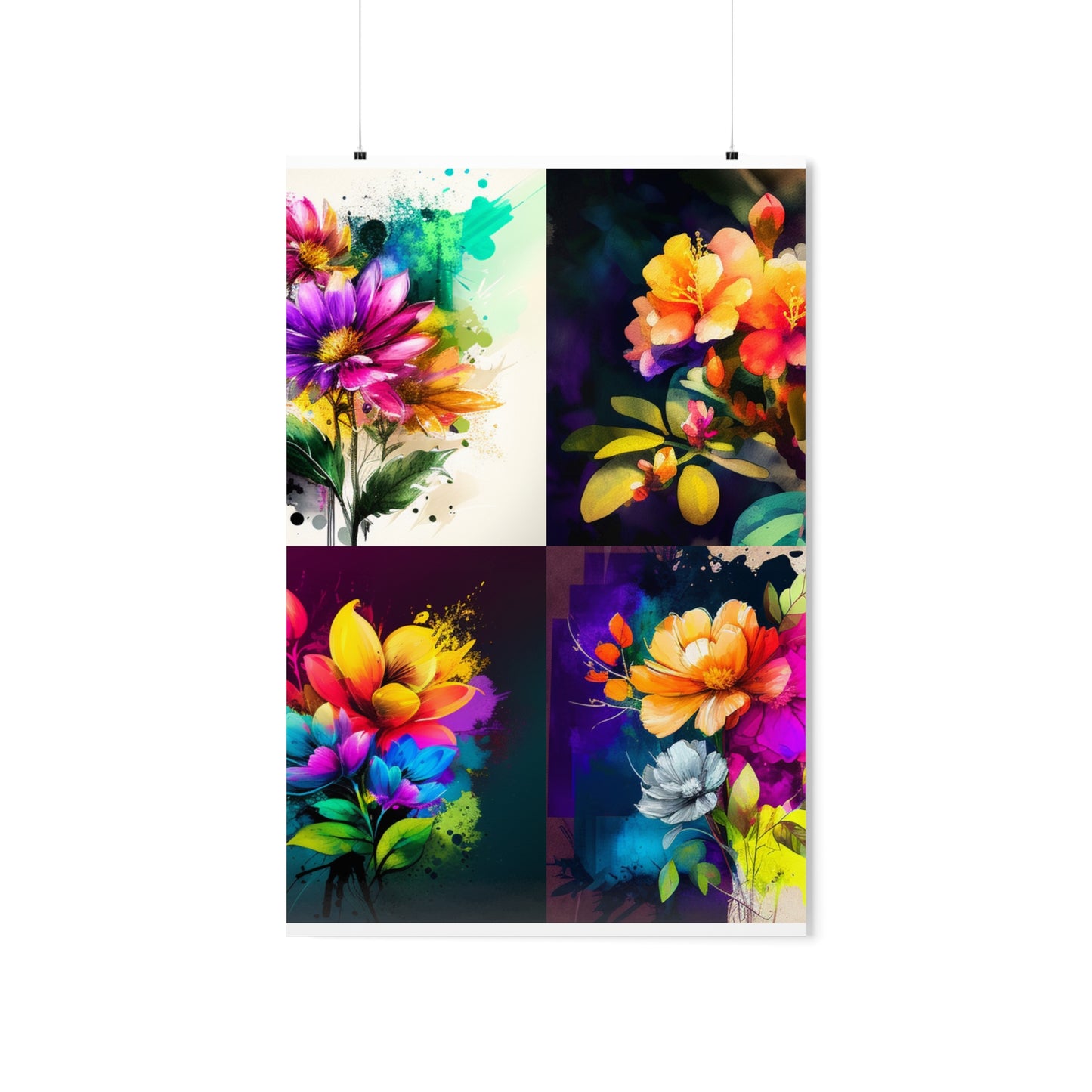 Premium Matte Vertical Posters Bright Spring Flowers 5