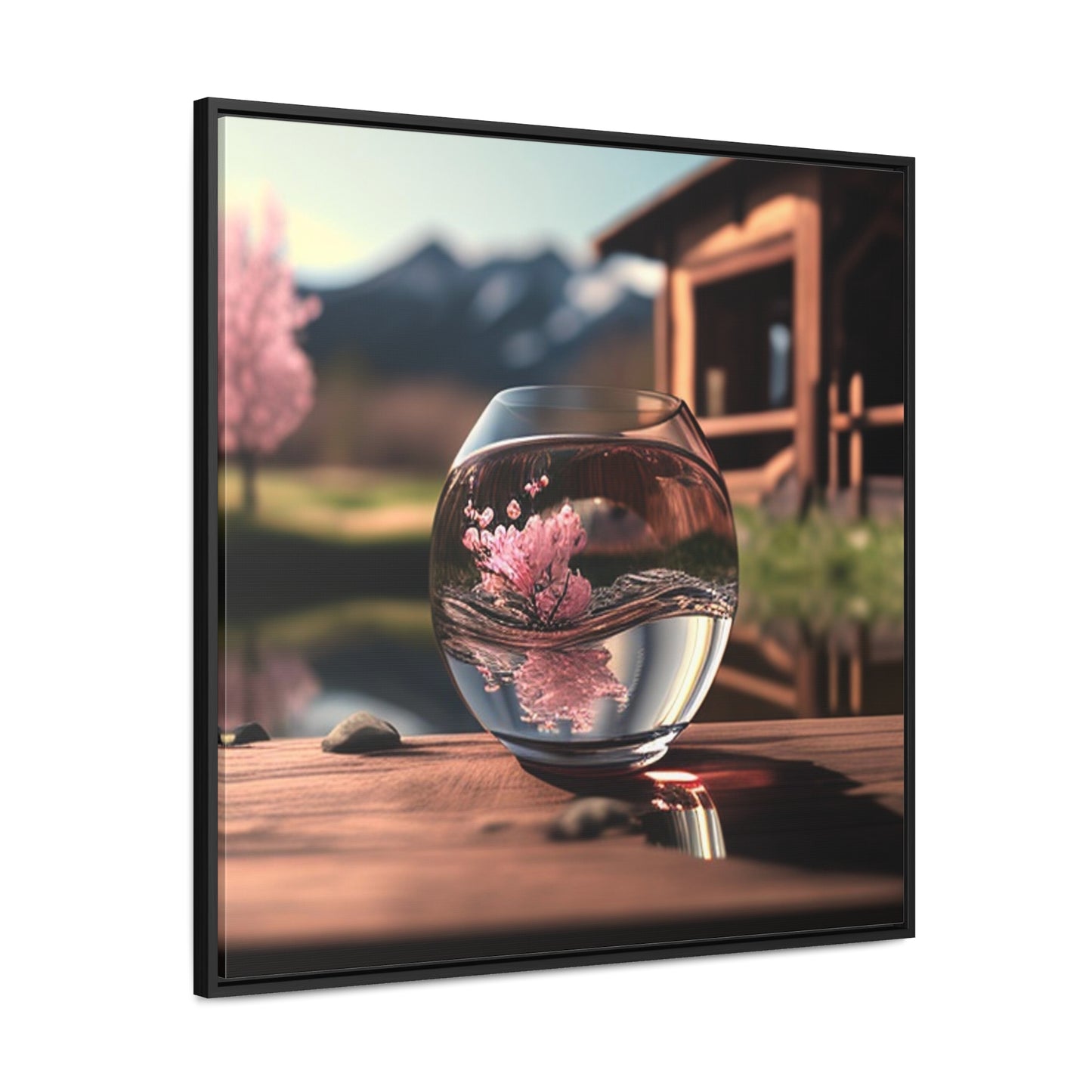 Gallery Canvas Wraps, Square Frame Cherry Blossom 4