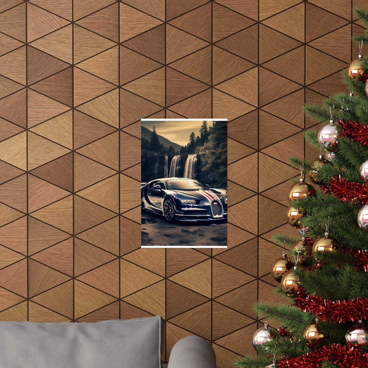 Premium Matte Vertical Posters Bugatti Waterfall 2