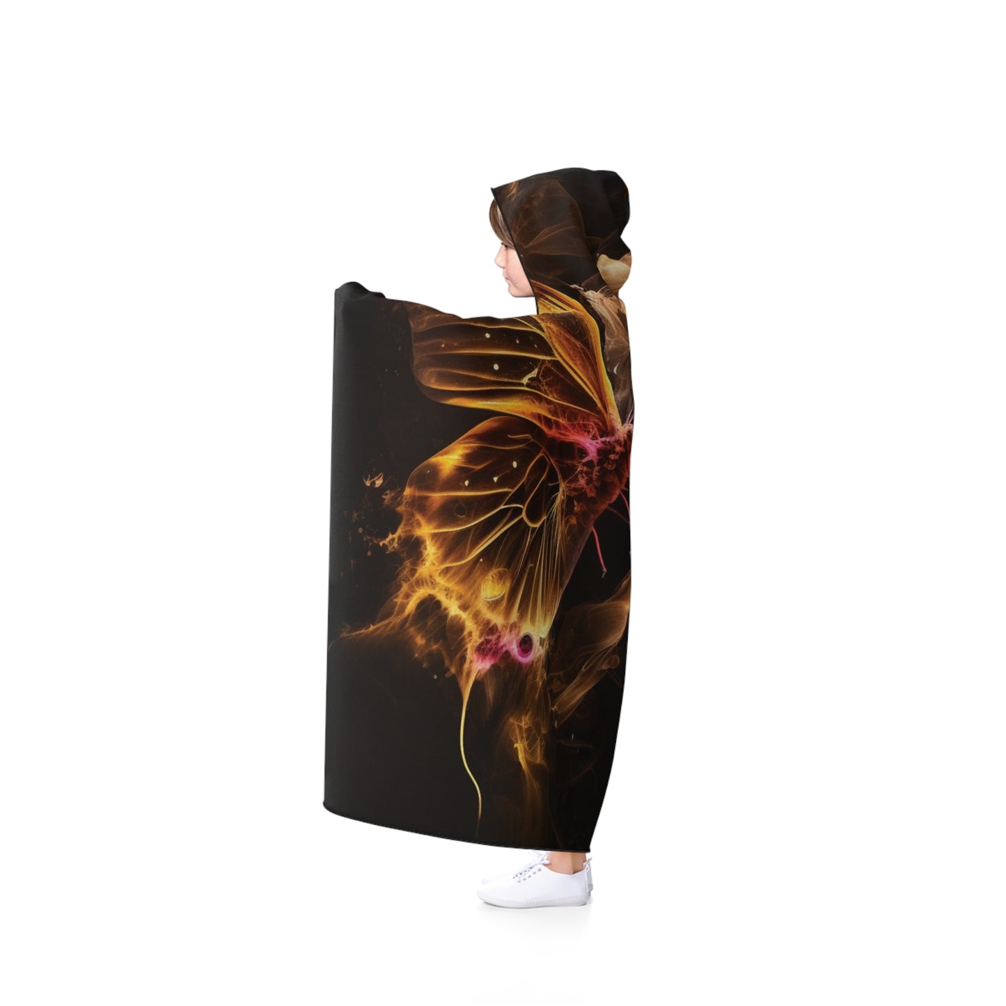 Hooded Blanket Kiss Neon Butterfly 9