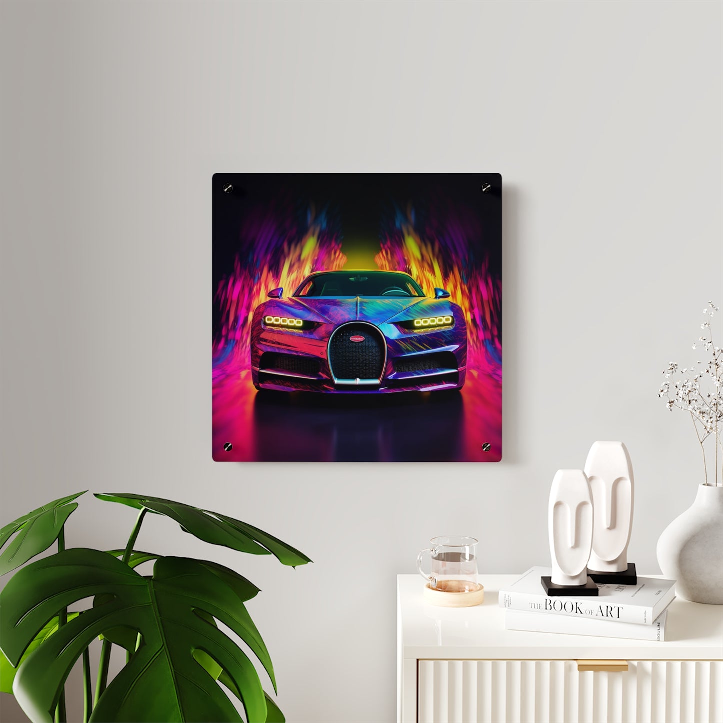 Acrylic Wall Art Panels Florescent Bugatti Flair 3