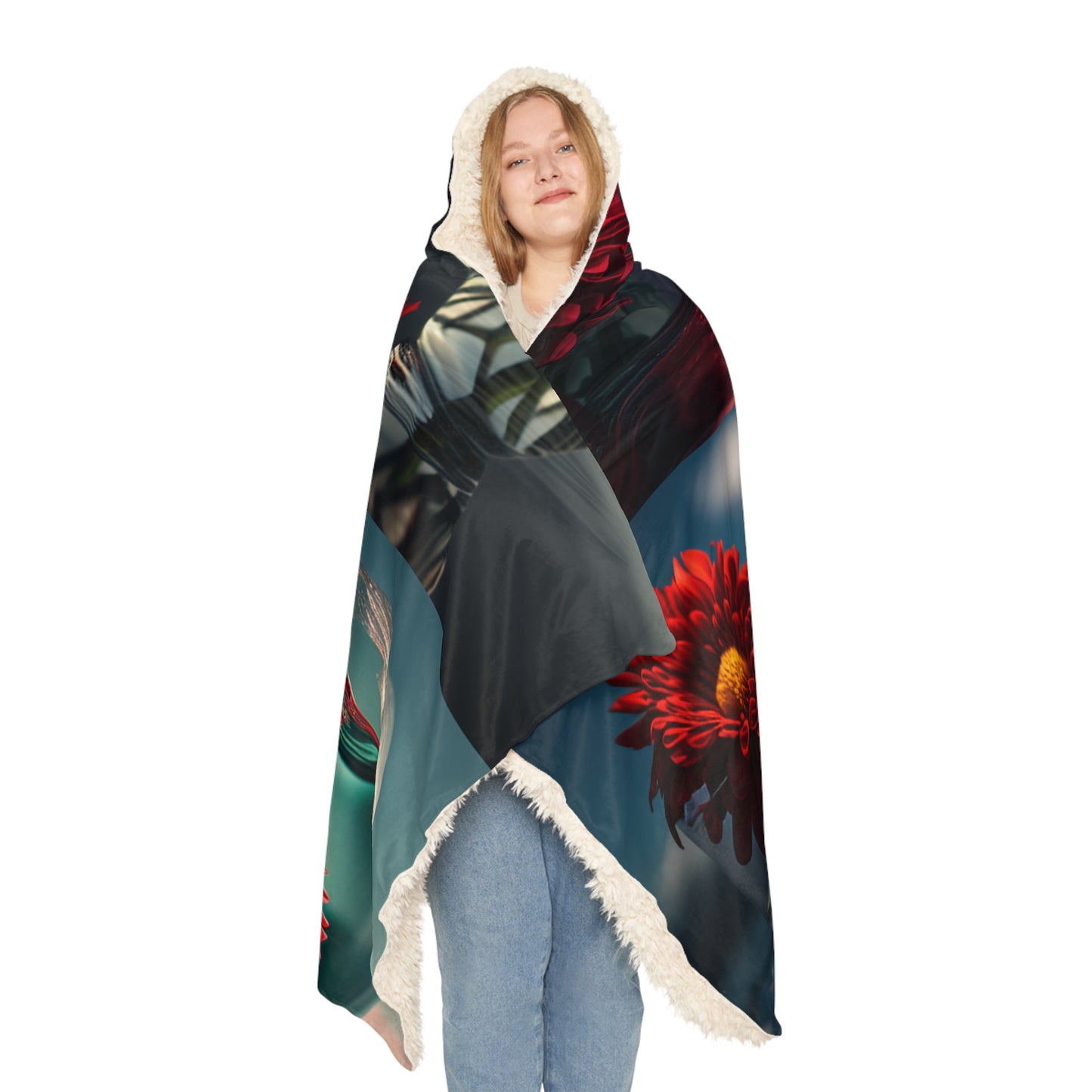 Snuggle Hooded Blanket Chrysanthemum 5