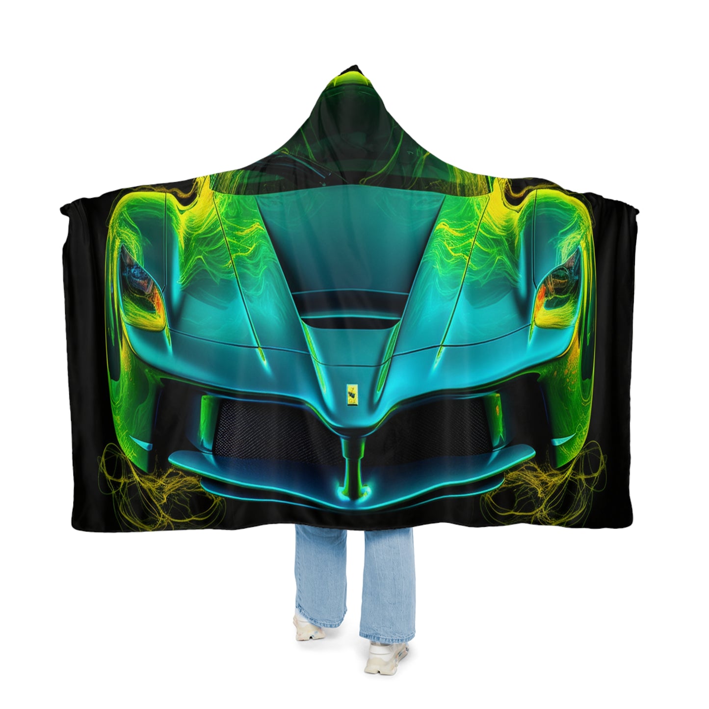 Snuggle Hooded Blanket Ferrari Neon 2