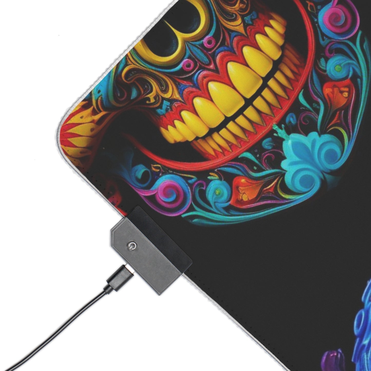 LED Gaming Mouse Pad Macro Skull Color 5