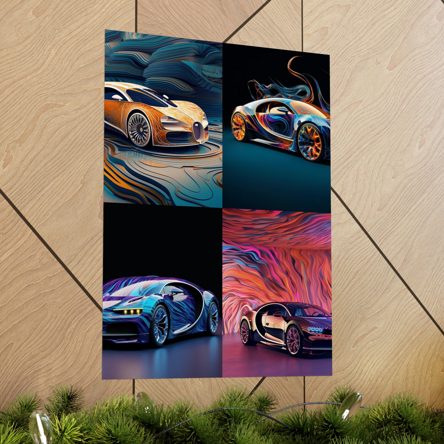 Premium Matte Vertical Posters Bugatti Abstract Flair 5