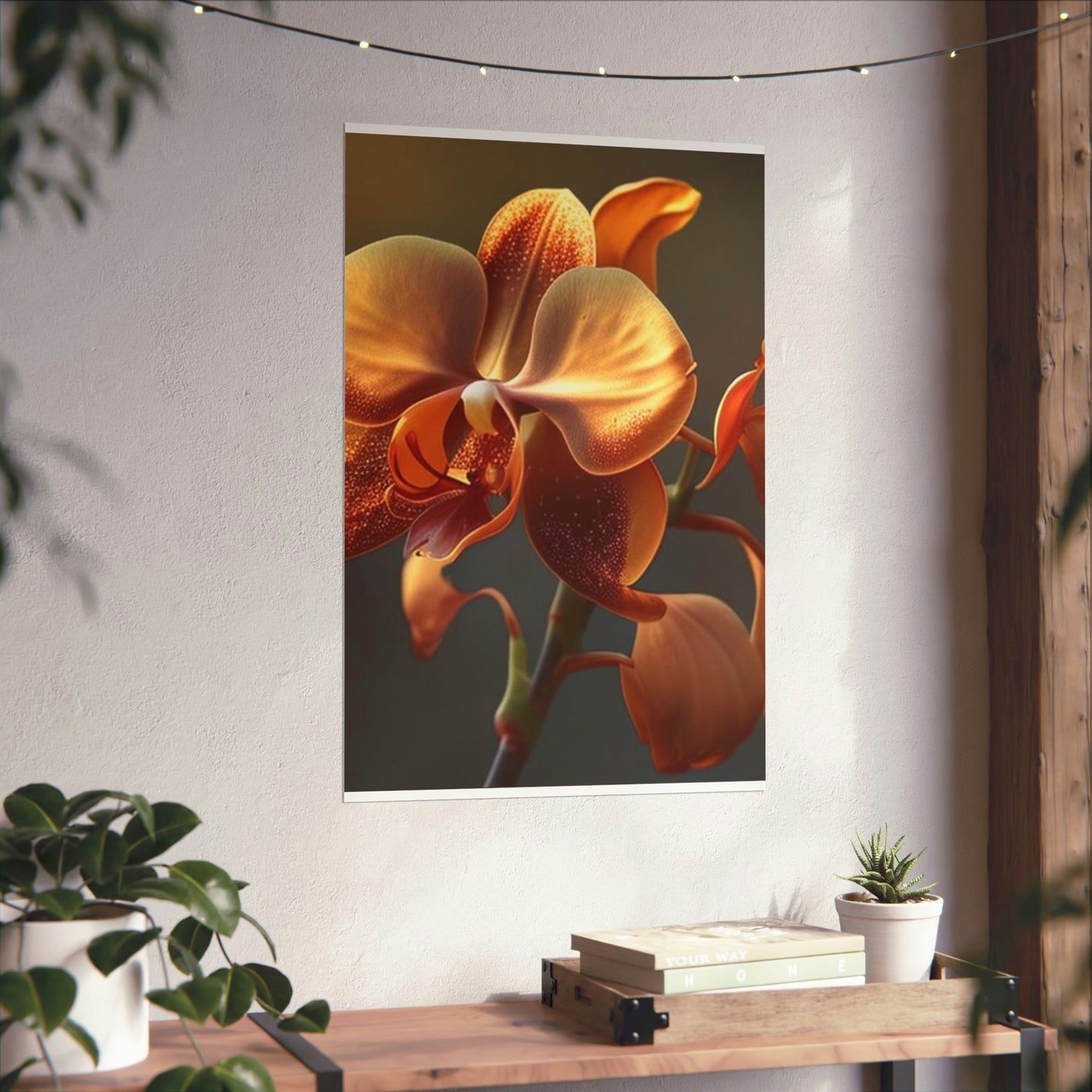 Premium Matte Vertical Posters Orange Orchid 1