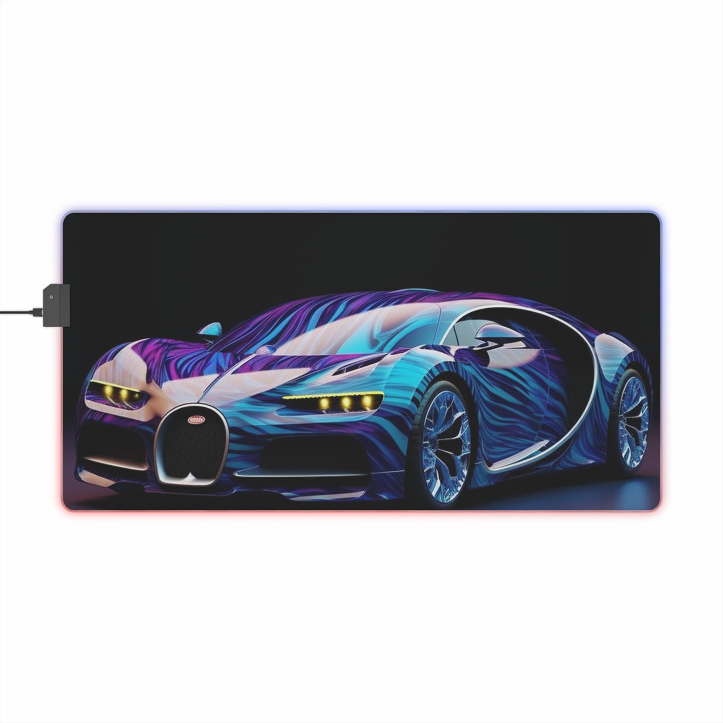 LED Gaming Mouse Pad Bugatti Abstract Flair 3