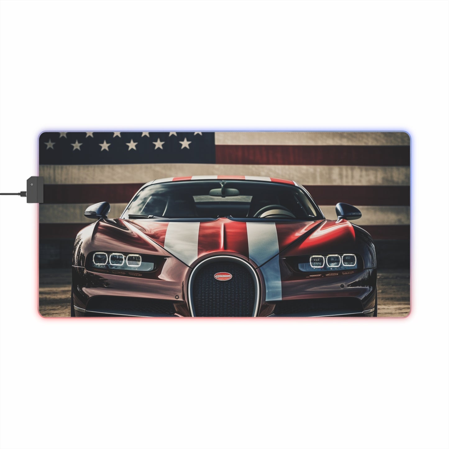 LED Gaming Mouse Pad Bugatti Flag 1