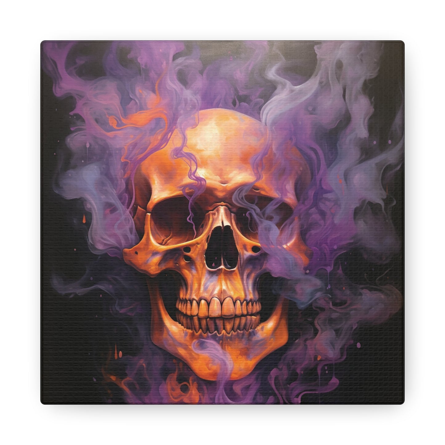 Canvas Gallery Wraps Skull Flames 4