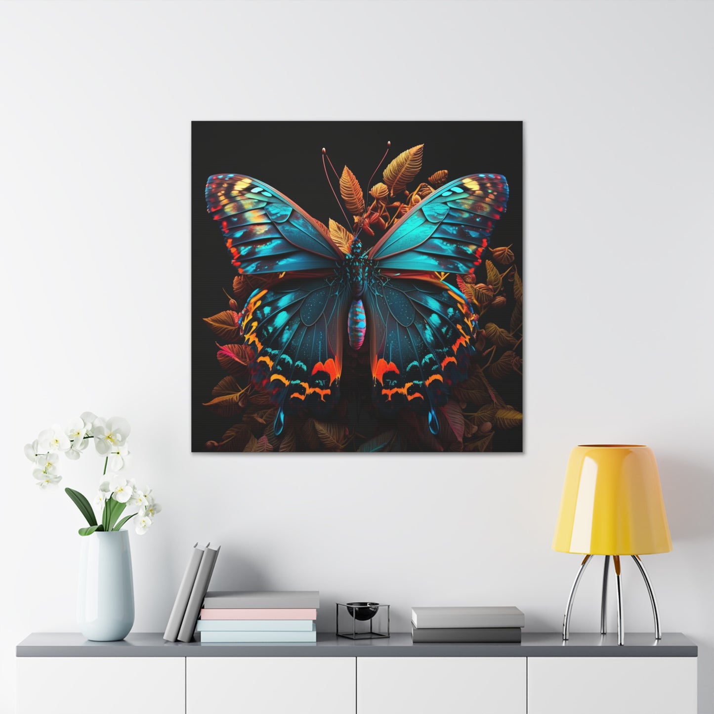 Canvas Gallery Wraps Hue Neon Butterfly 1