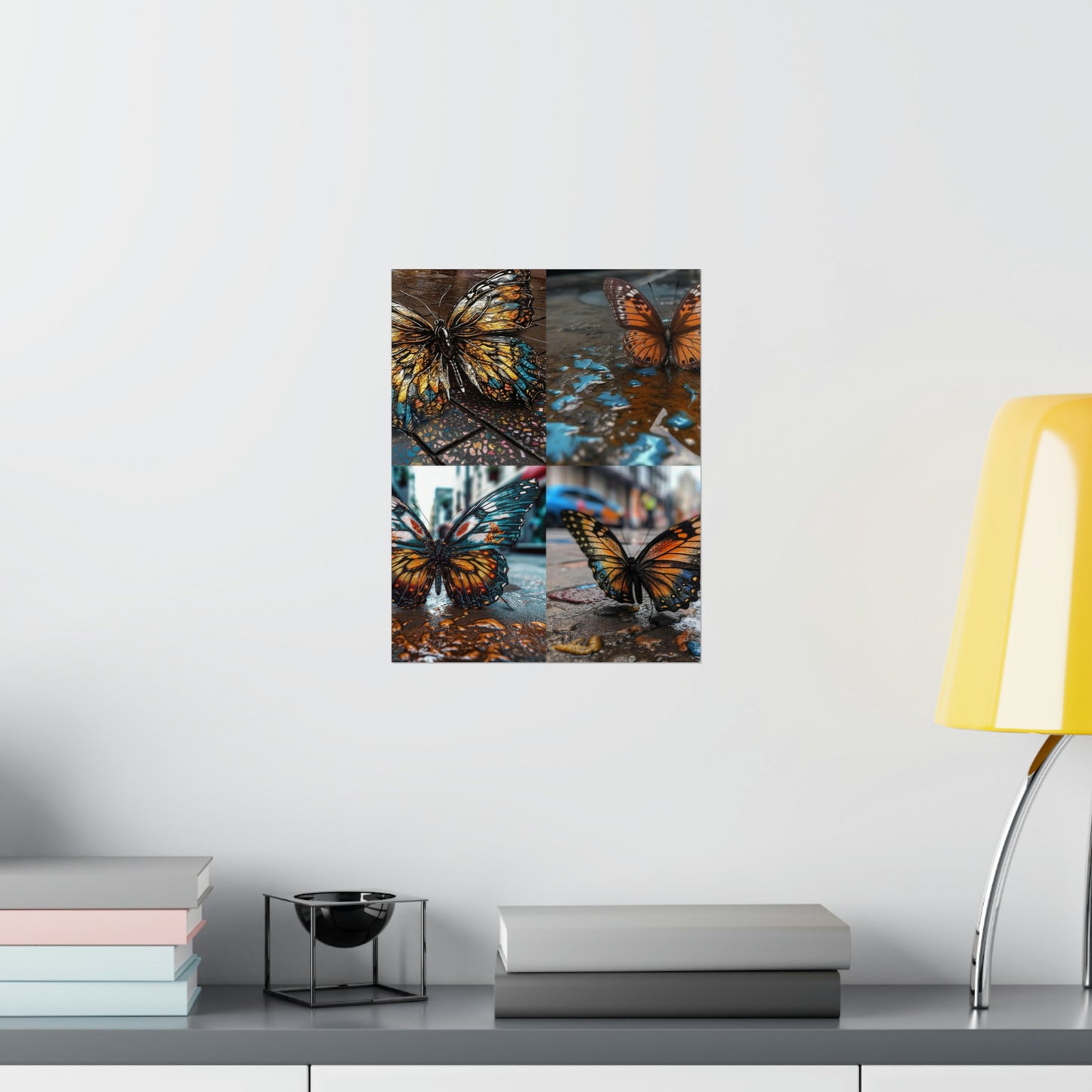 Premium Matte Vertical Posters Water Butterfly Street 5