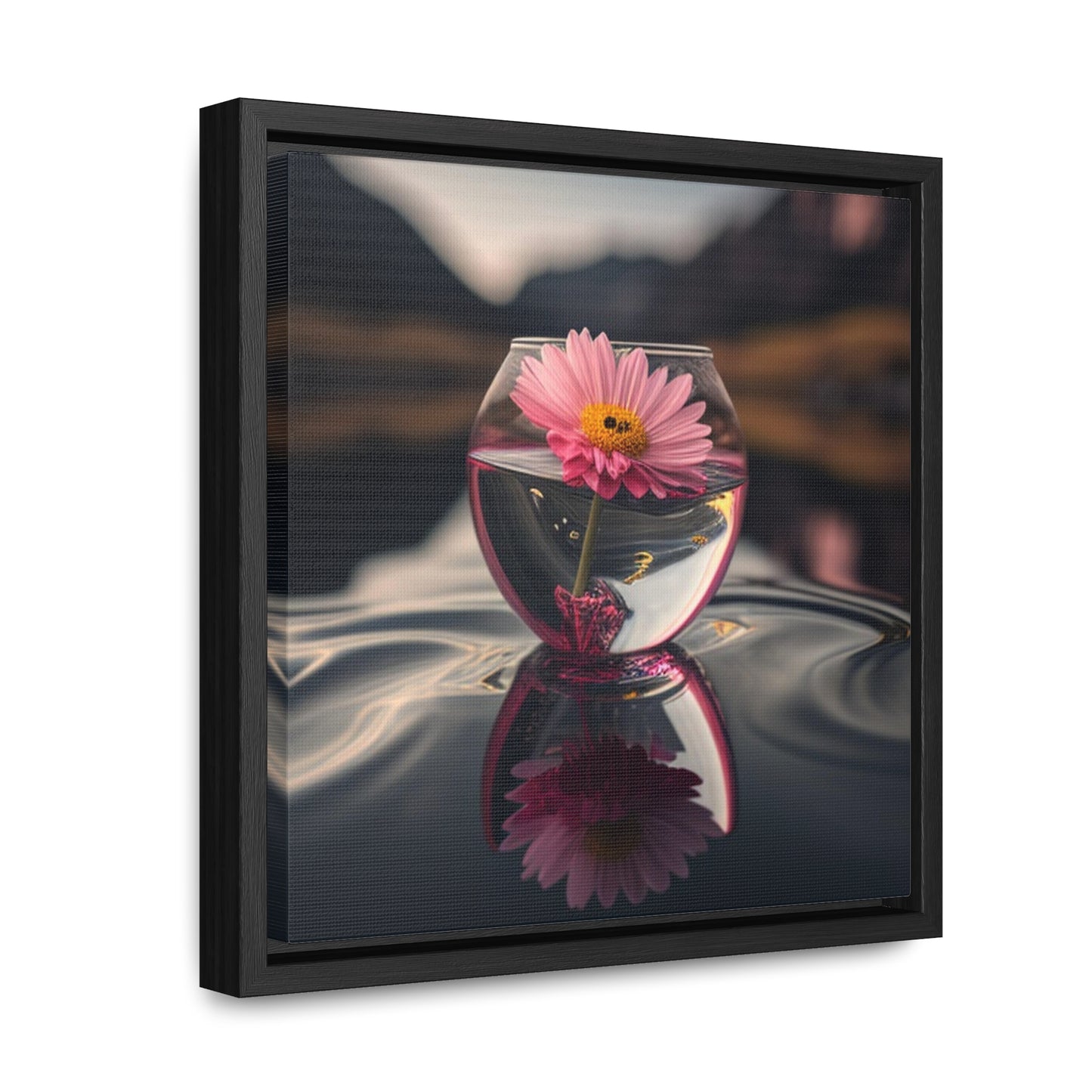 Gallery Canvas Wraps, Square Frame Pink Daisy 1