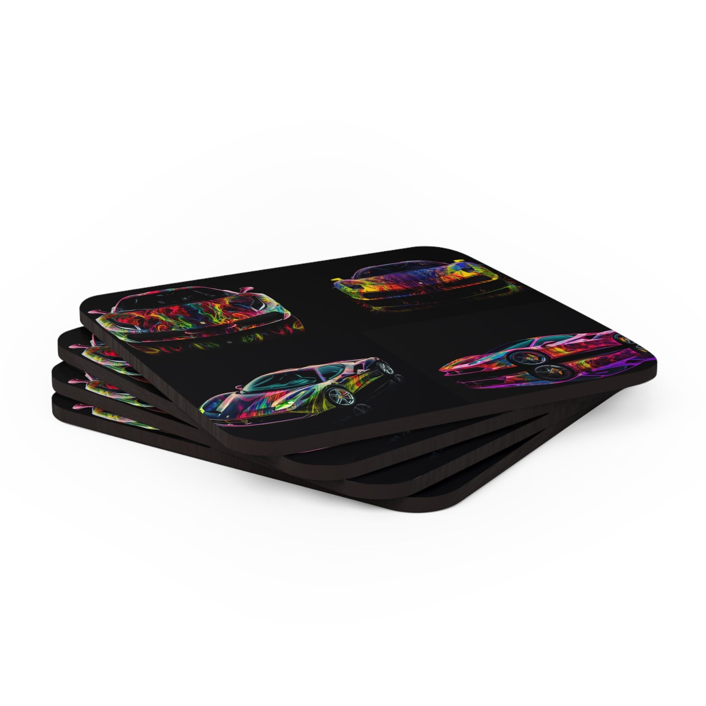 Corkwood Coaster Set Ferrari Color 5