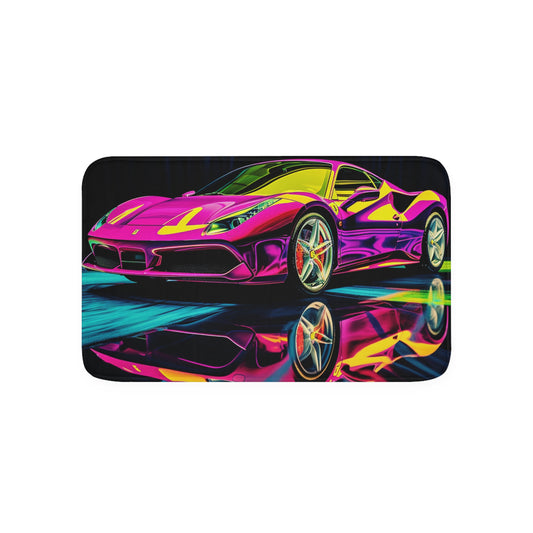 Memory Foam Bath Mat Pink Ferrari Macro 3