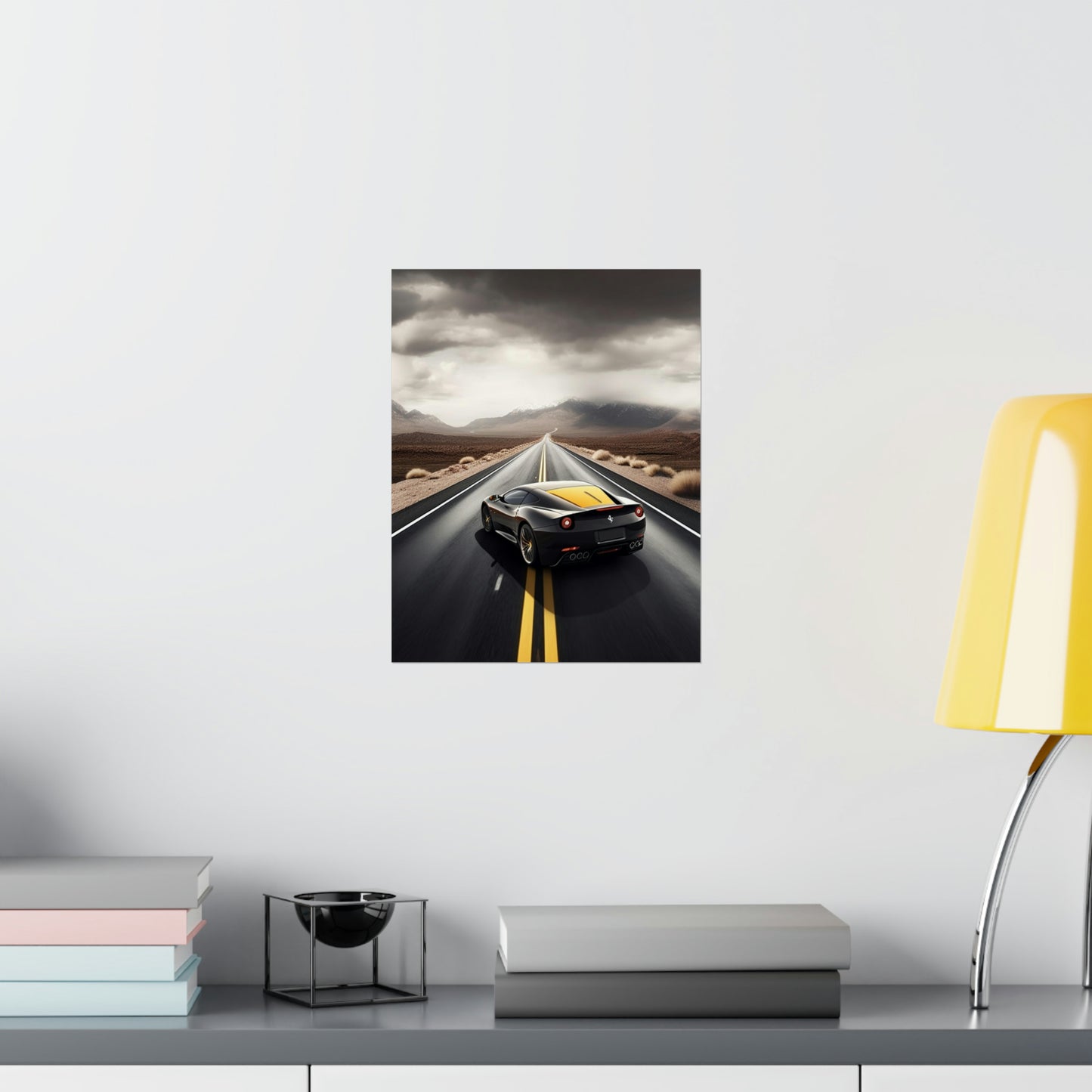 Premium Matte Vertical Posters Ferrari Road 4